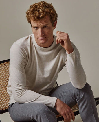 Profuomo longsleeve t-shirt ecru | Regular-fit