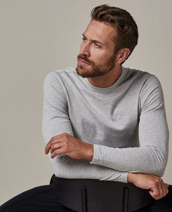 Profuomo longsleeve t-shirt grijs | Regular-fit
