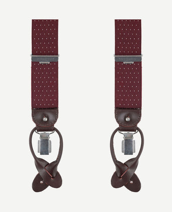 Luxe bretel bordeaux-wit