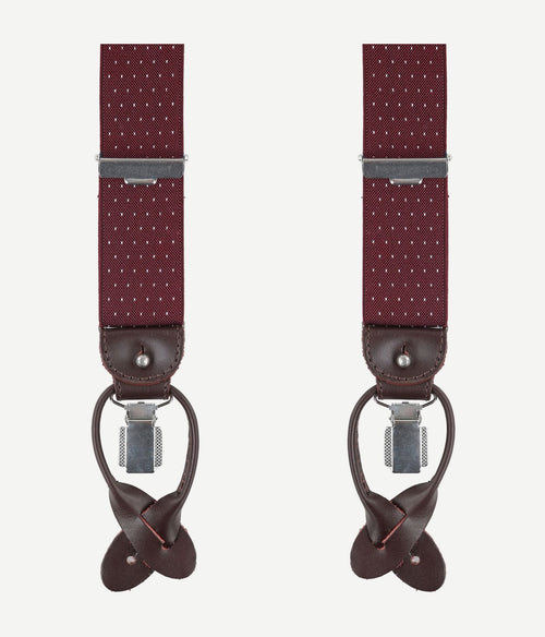 Profuomo luxe bretel bordeaux-wit