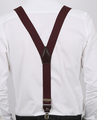 Profuomo luxe bretel bordeaux-wit