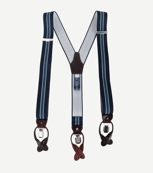 Profuomo luxe bretel donkerblauw-lichtblauw