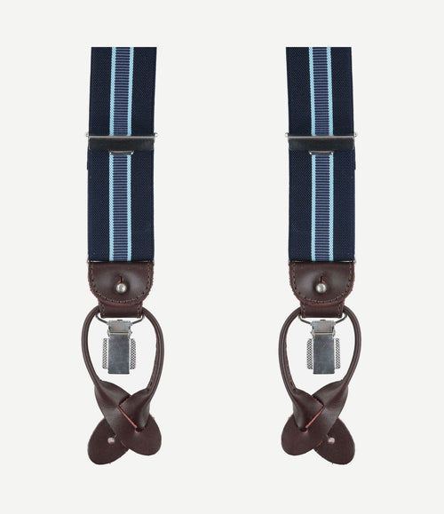 Luxe bretel donkerblauw-lichtblauw