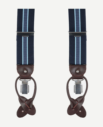 Profuomo luxe bretel donkerblauw-lichtblauw