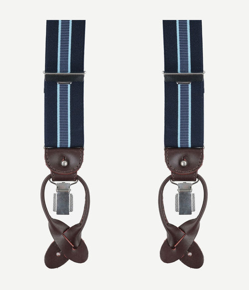 Profuomo luxe bretel donkerblauw-lichtblauw