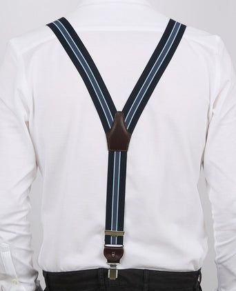 Profuomo luxe bretel donkerblauw-lichtblauw