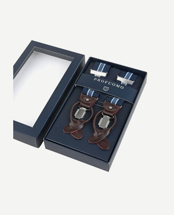 Profuomo luxe bretel donkerblauw-lichtblauw