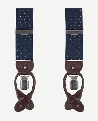 Profuomo luxe bretel donkerblauw-wit