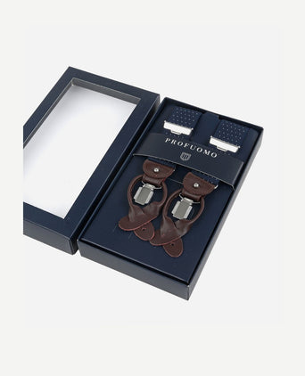 Profuomo luxe bretel donkerblauw-wit
