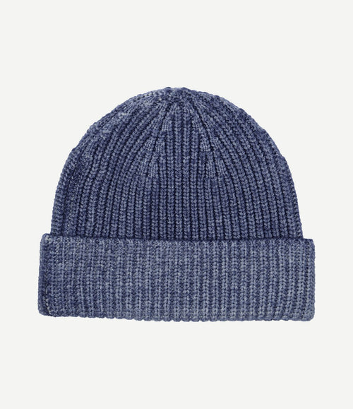 Muts wol donkerblauw