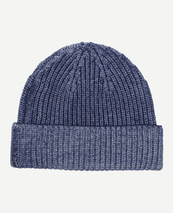 Muts wol donkerblauw