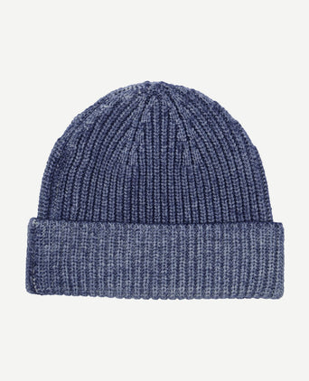 Muts wol donkerblauw