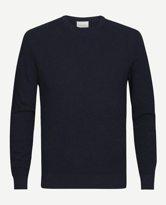 O-hals trui donkerblauw