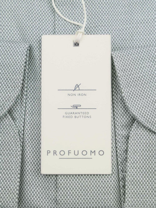 Profuomo basketweave overhemd groen | Slim-fit