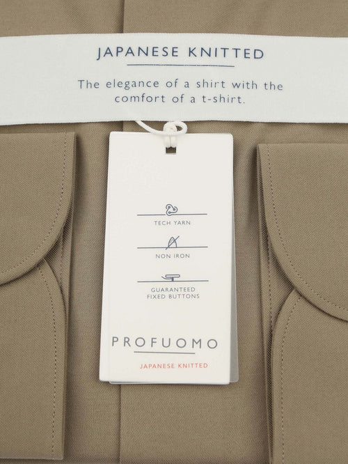 Profuomo japanese knitted overhemd groen | Slim-fit