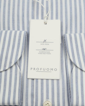 Overhemd peached stripes flanel blauw