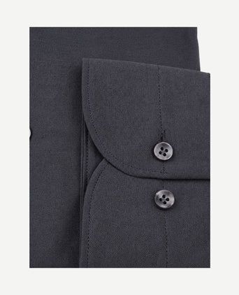 Japanese knitted overhemd antraciet