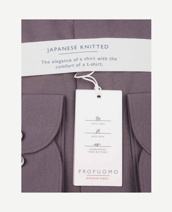 Japanese knitted overhemd mauve