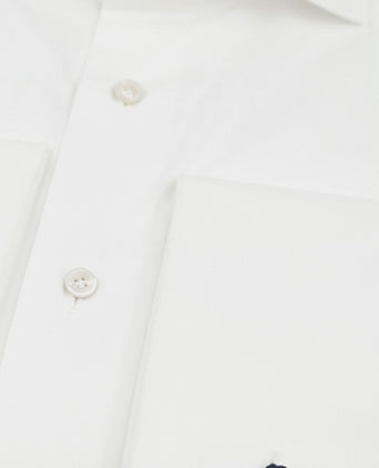 Shirt cutaway dubbel manchet off white
