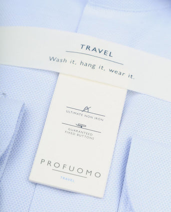 Shirt extra lange mouwen travel lichtblauw