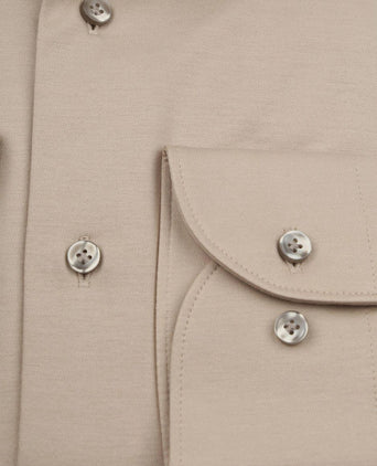 Knitted overhemd beige