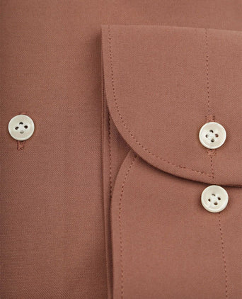 Japanese knitted overhemd red clay