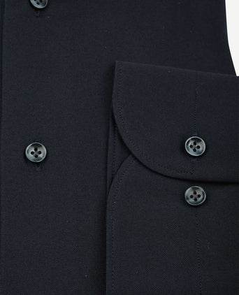 Japanese knitted overhemd donkerblauw