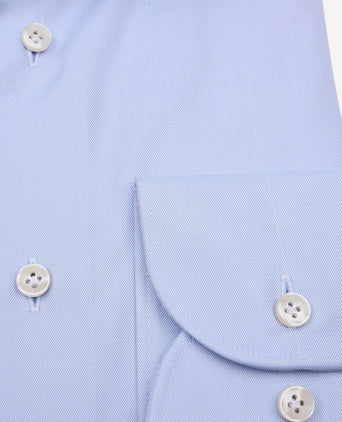 Twill overhemd supima cotton lichtblauw