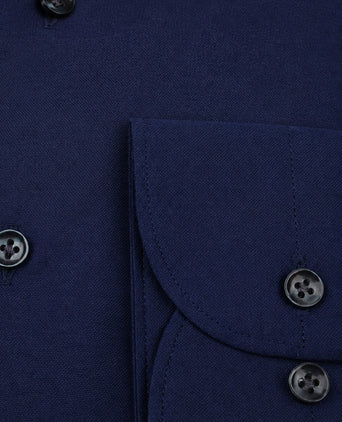 Japanese knitted overhemd donkerblauw
