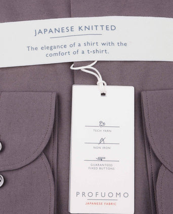 Japanese knitted overhemd mauve