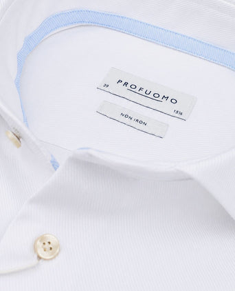 Heavy twill overhemd wit