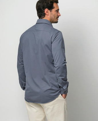 Japanese knitted overhemd denim blue