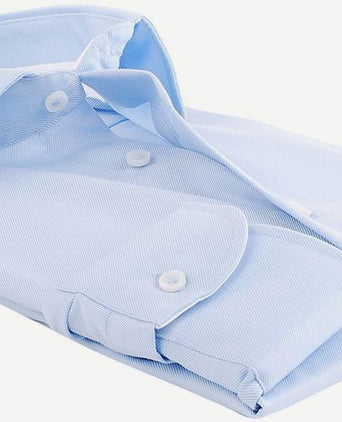 Profuomo overhemd blauw contrast | Slim-fit