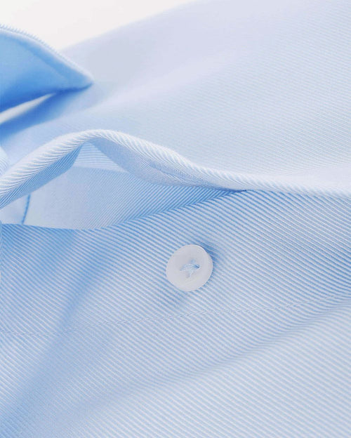 Profuomo overhemd blauw contrast | Slim-fit