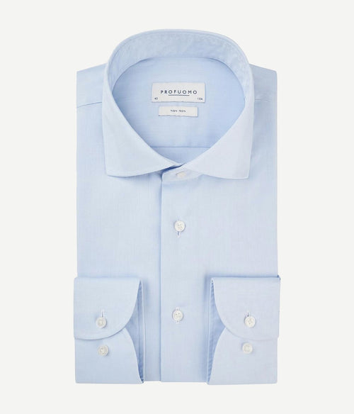 Profuomo overhemd cutaway blue | Slim-fit