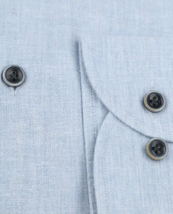 Profuomo overhemd linnen blend lichtblauw | Slim-fit