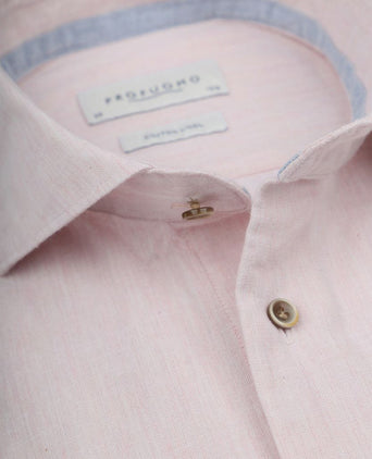 Profuomo overhemd linnen roze | Slim-fit