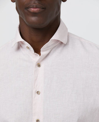 Profuomo overhemd linnen roze | Slim-fit