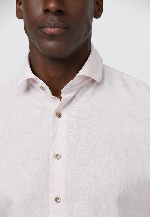 Profuomo overhemd linnen roze | Slim-fit