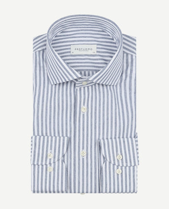 Profuomo overhemd streep blauw | Slim-fit