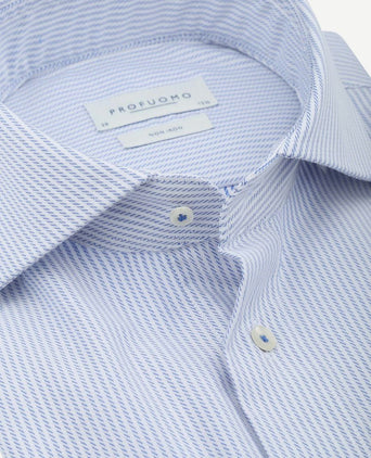 Profuomo overhemd streep lichtblauw | Slim-fit