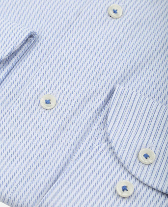 Profuomo overhemd streep lichtblauw | Slim-fit