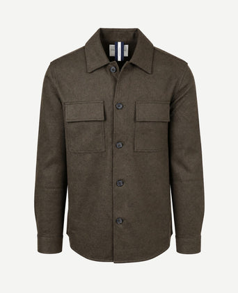 Overshirt button peached bruin