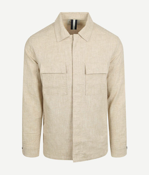 Profuomo overshirt linnen blend beige