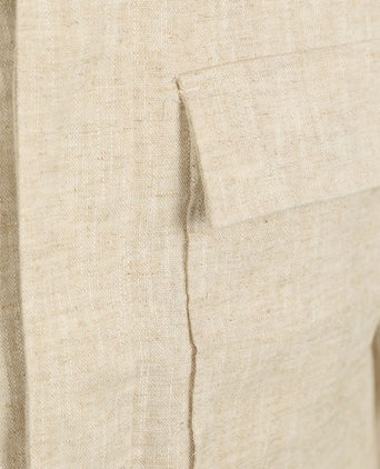 Overshirt linnen blend beige