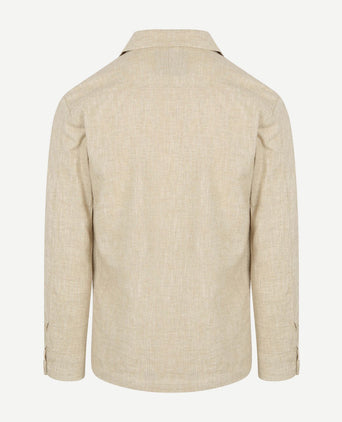 Overshirt linnen blend beige
