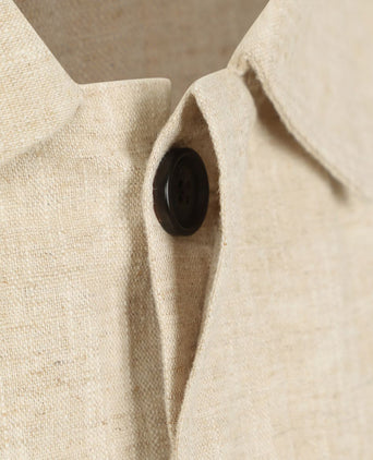 Profuomo overshirt linnen blend beige