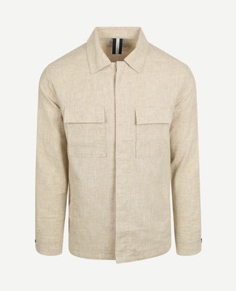 Overshirt linnen blend beige