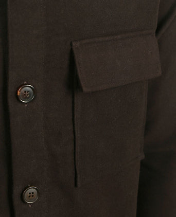 Overshirt moleskin donkerbruin