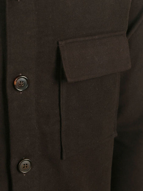Overshirt moleskin donkerbruin